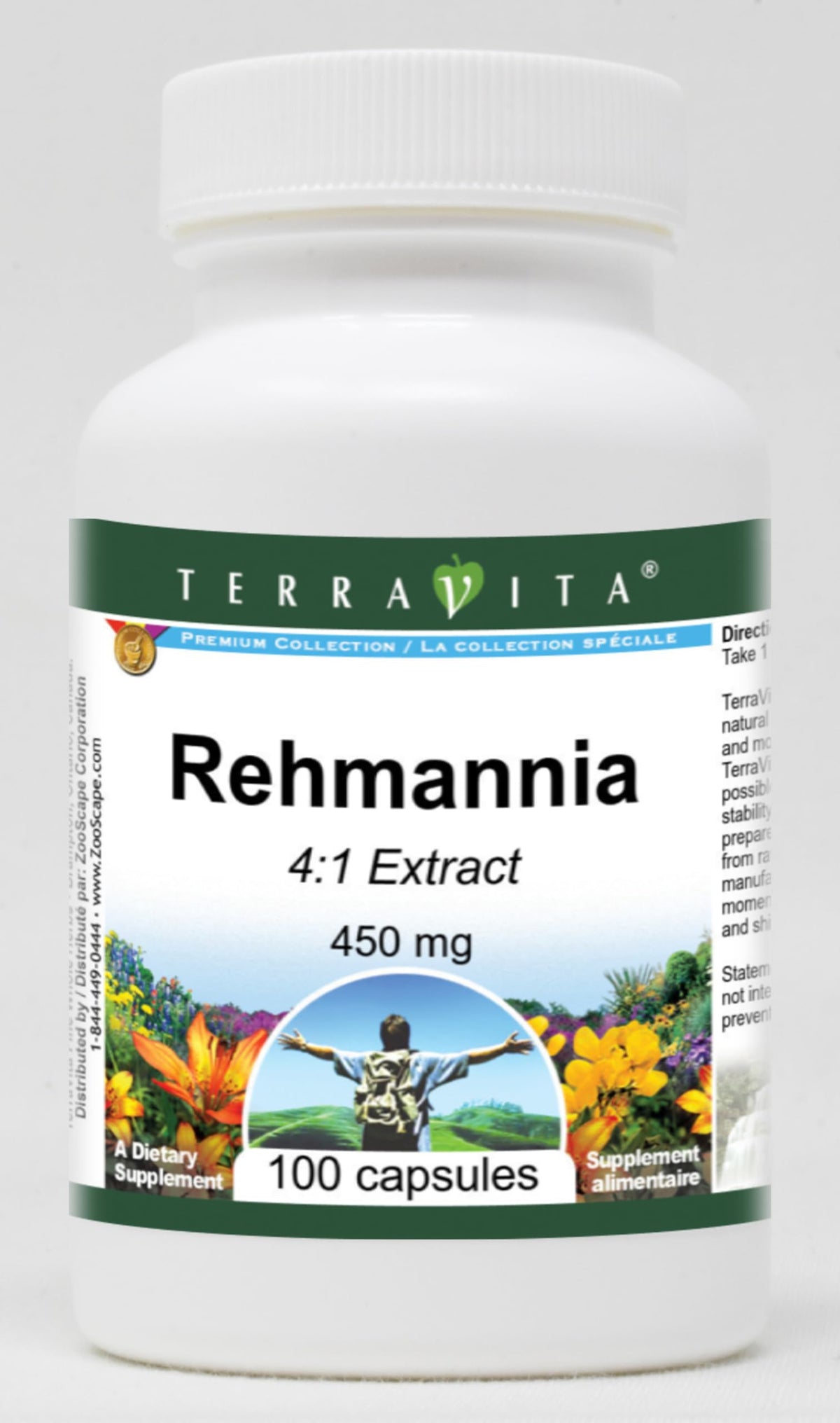 Terravita Rehmannia 4:1 Extract 450 mg - 100 Capsules