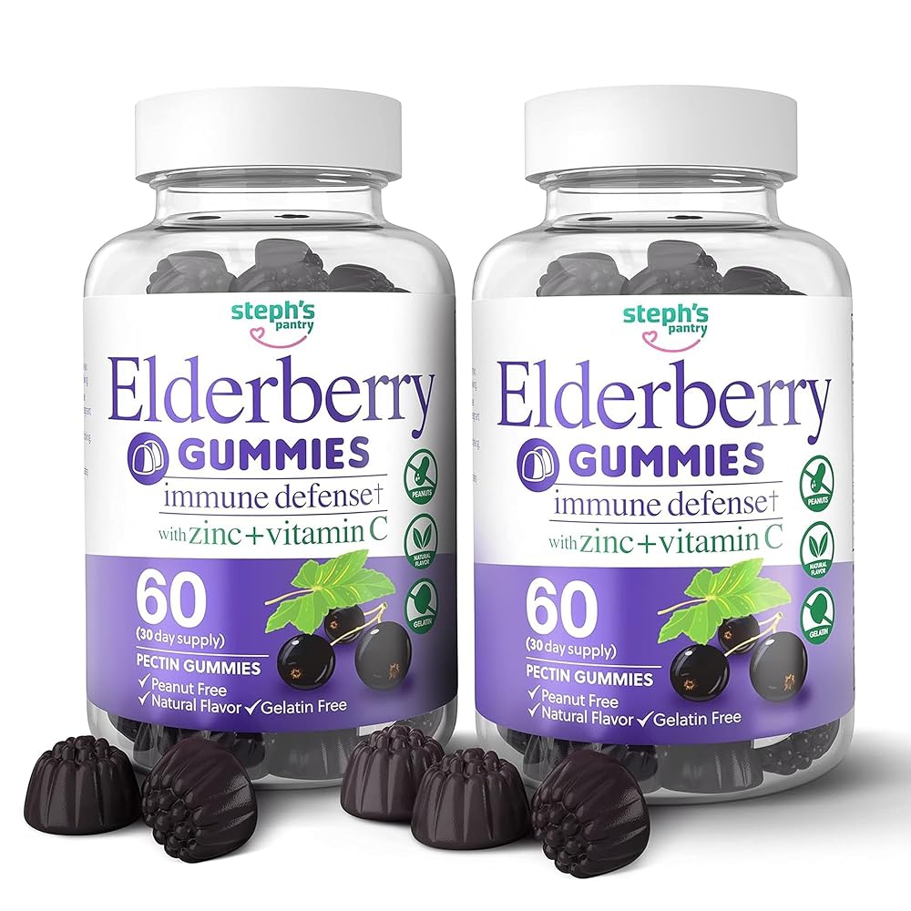 Steph's Pantry Elderberry Gummies with Vitamin C and Zinc - Immune - image 2