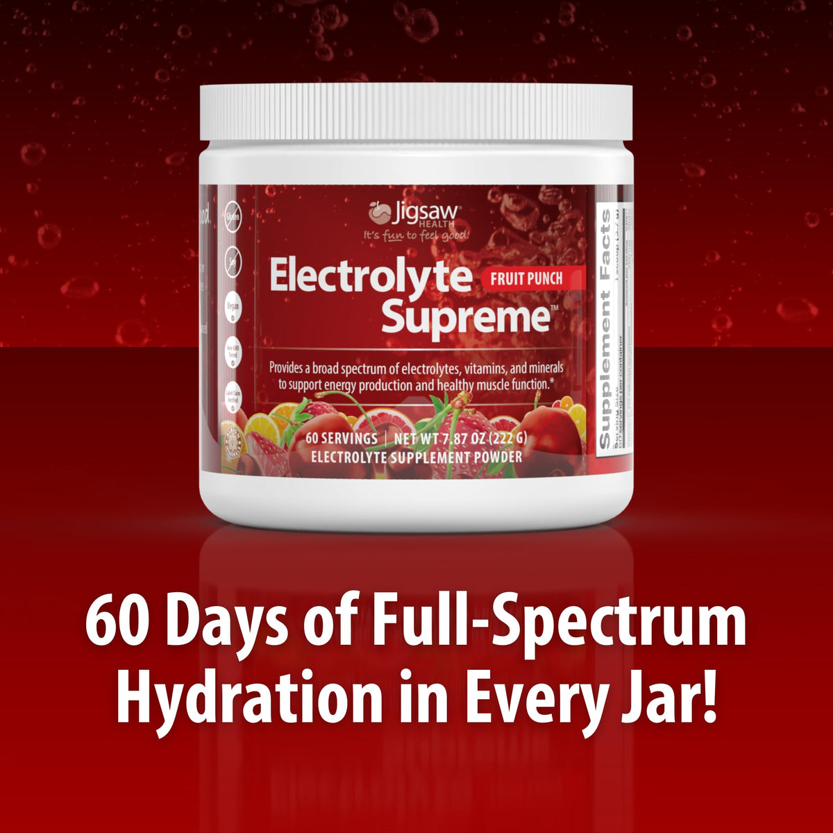 Jigsaw Health Electrolyte Supreme Powder Fruit Punch - 60 Servings - image 4