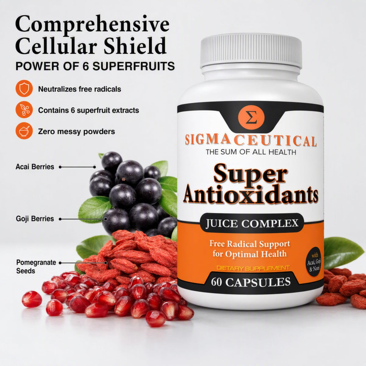 Sigmaceutical Super Antioxidant Capsules Superfruit Blend - 60 Count - image 2