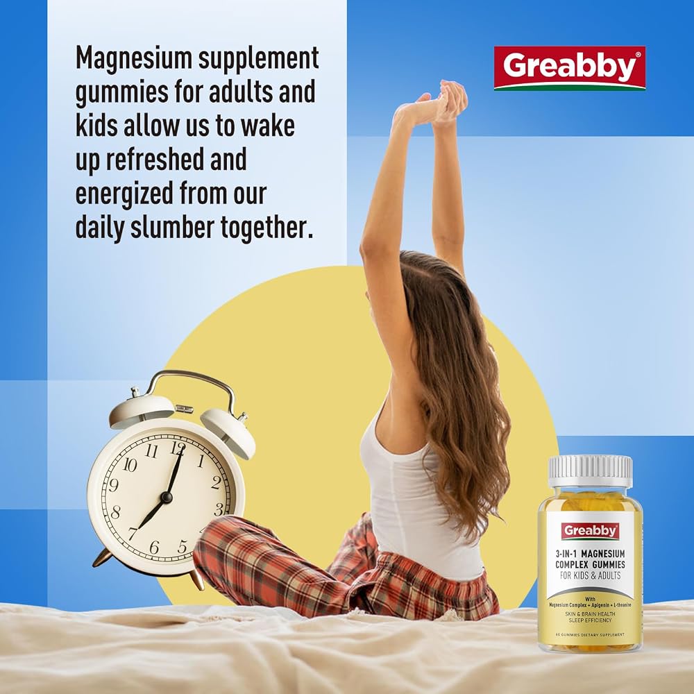 GREABBY Triple Magnesium Complex Gummies for Sleep - 60 Count - image 6