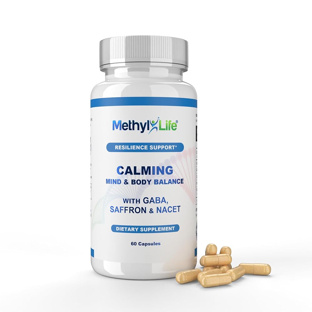 Methyl-Life Calming Supplement with GABA & Saffron - 60 Capsules