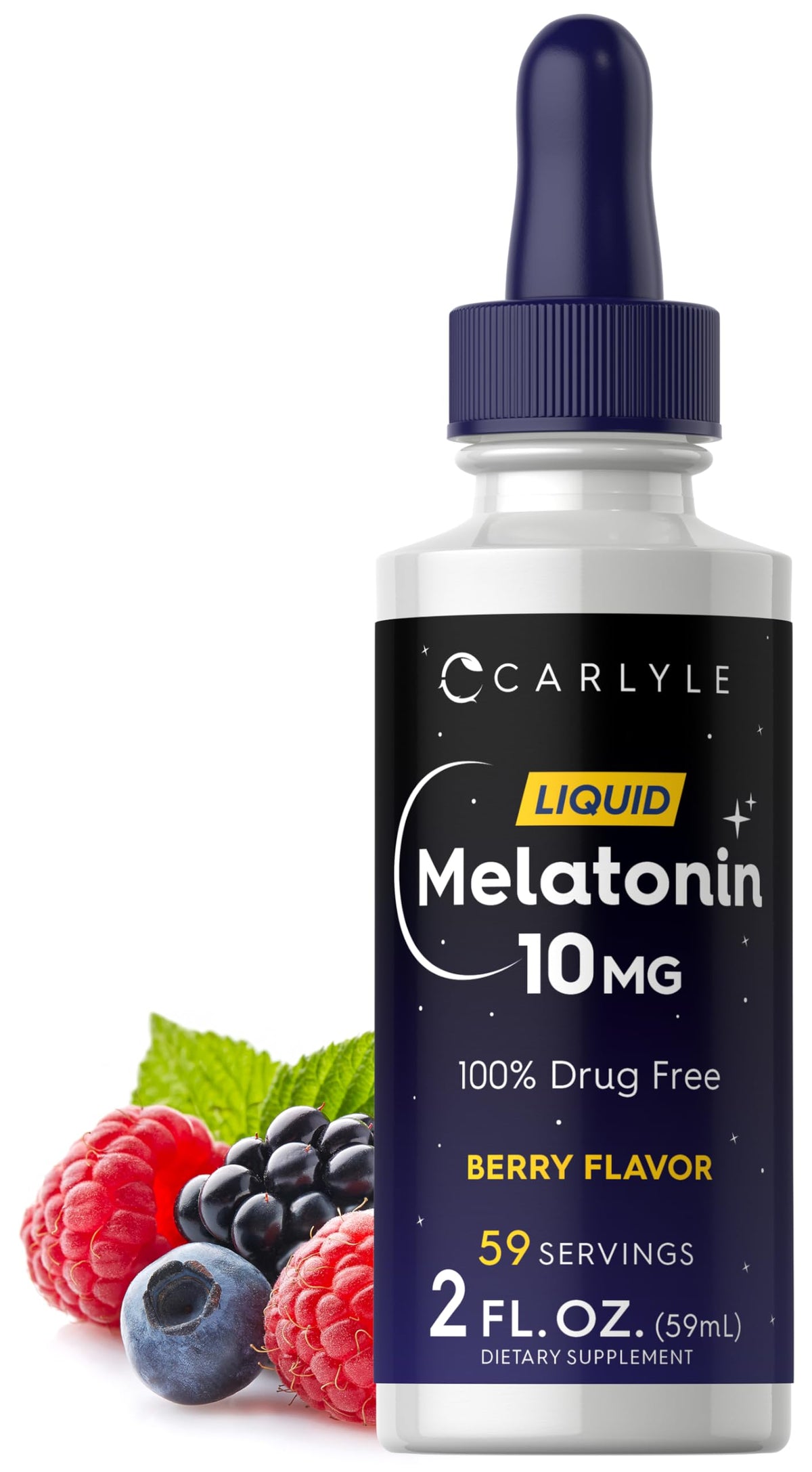 Carlyle Melatonin 10mg Liquid Drops for Sleep - 2 fl oz