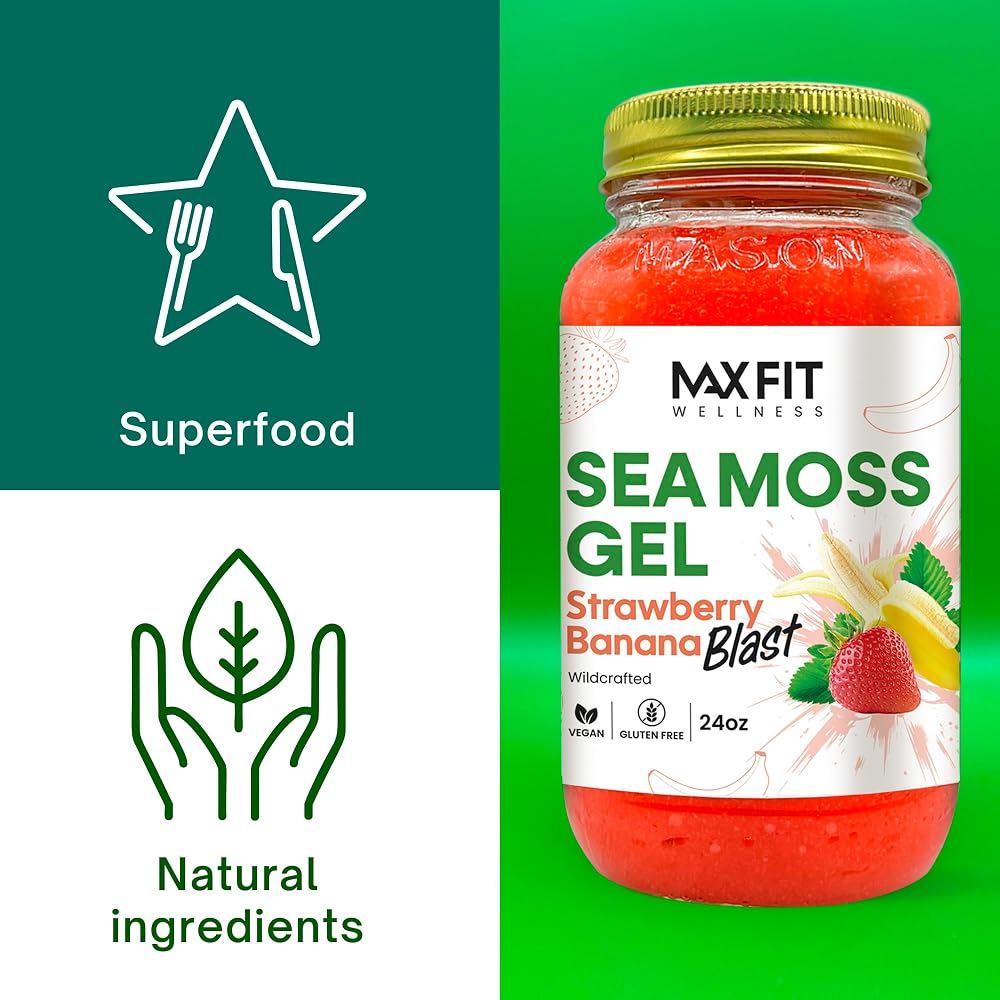 MAX FIT Sea Moss Gel Wildcrafted Raw - 24 Fl Oz - image 3