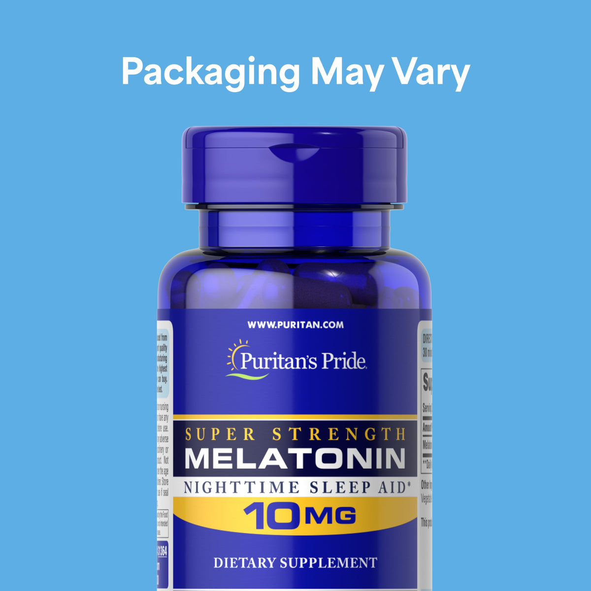 Puritan's Pride Melatonin 10mg Sleep Aid - 240 Capsules - image 2