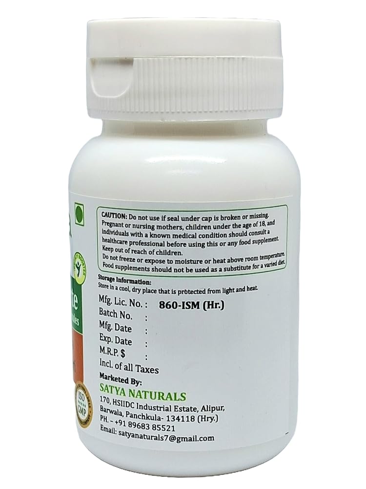 Satya Naturals Mulethi Forte Capsules 500 mg. 60 Veg. Capsule