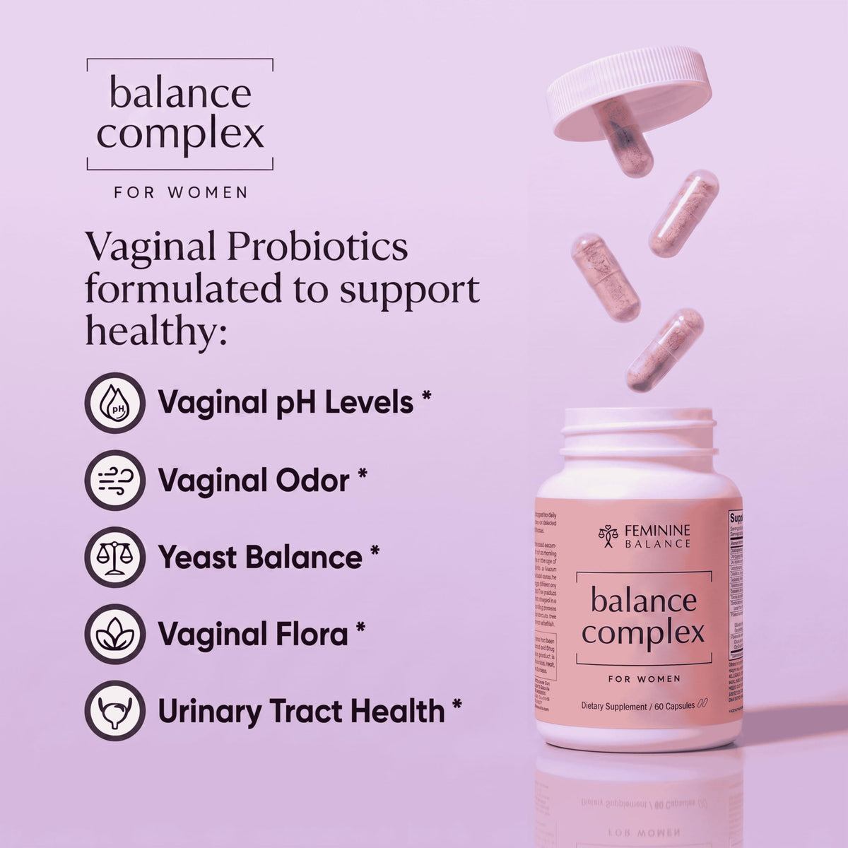 Instant Brands Balance Complex 17-in-1 Vaginal Probiotic - 60 Capsules - image 3