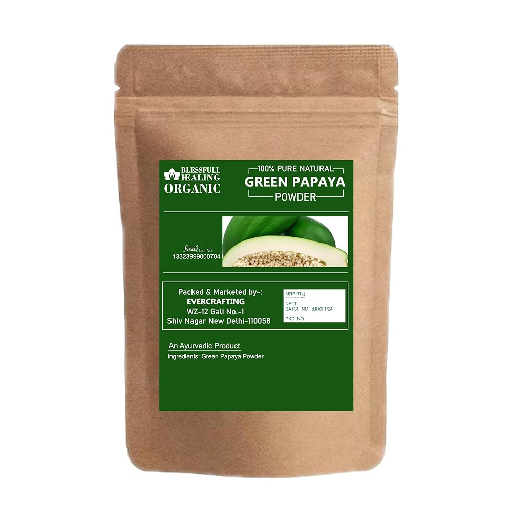 Blessfull Healing Organic Green Papaya Powder 100% Pure Natural 200