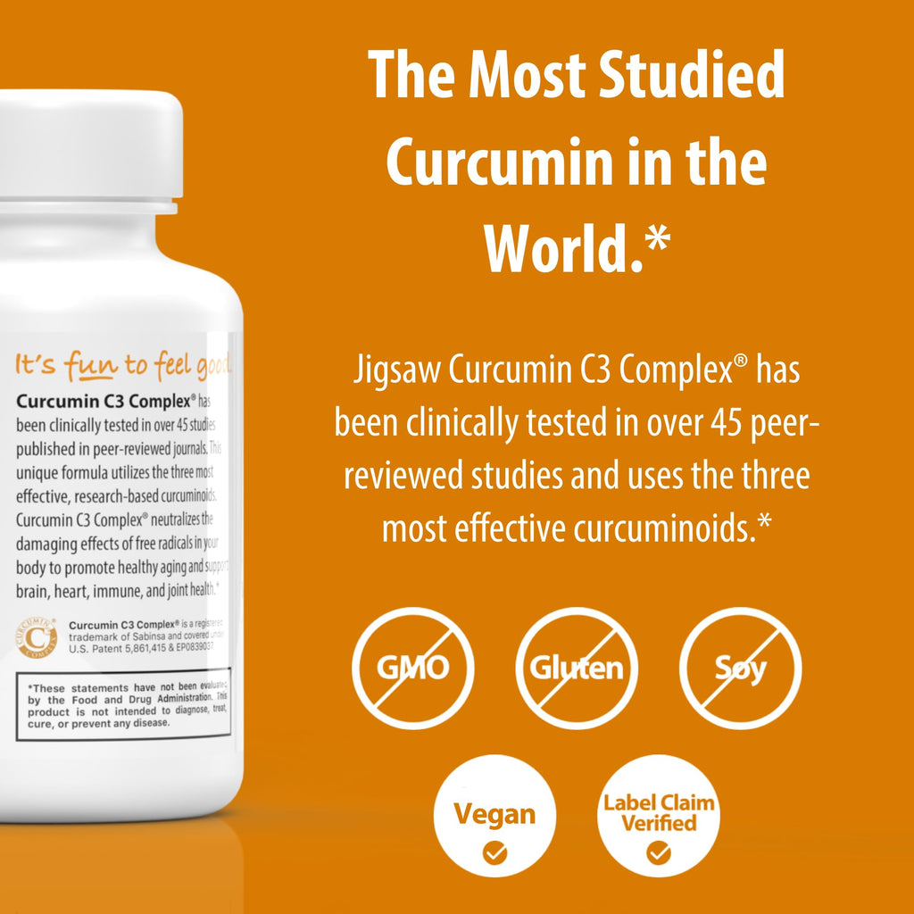 Jigsaw Health Curcumin C3 Complex Antioxidant Support - 60 Capsules - image 4