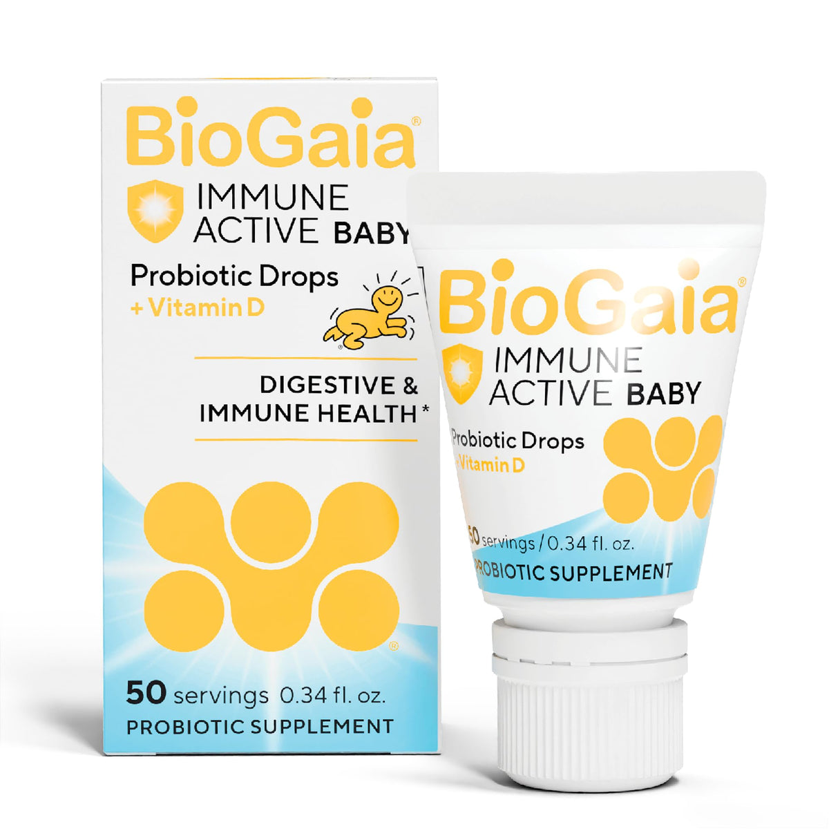 BioGaia Immune Active Baby Probiotic Drops + Vitamin D - 10 mL