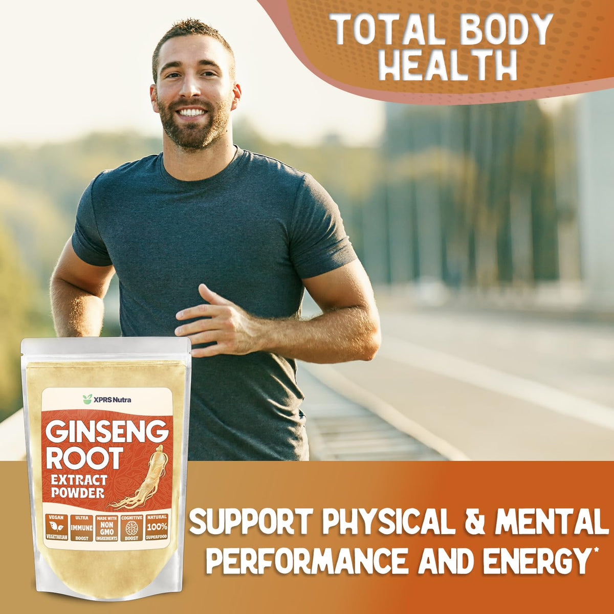 XPRS Nutra Ginseng Root Extract Powder - Ginseng Powder Supports