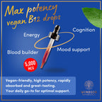 Windsor Botanicals Vegan Vitamin B12 Liquid Methylcobalamin 5000 mcg - 2 Fl Oz - image 2
