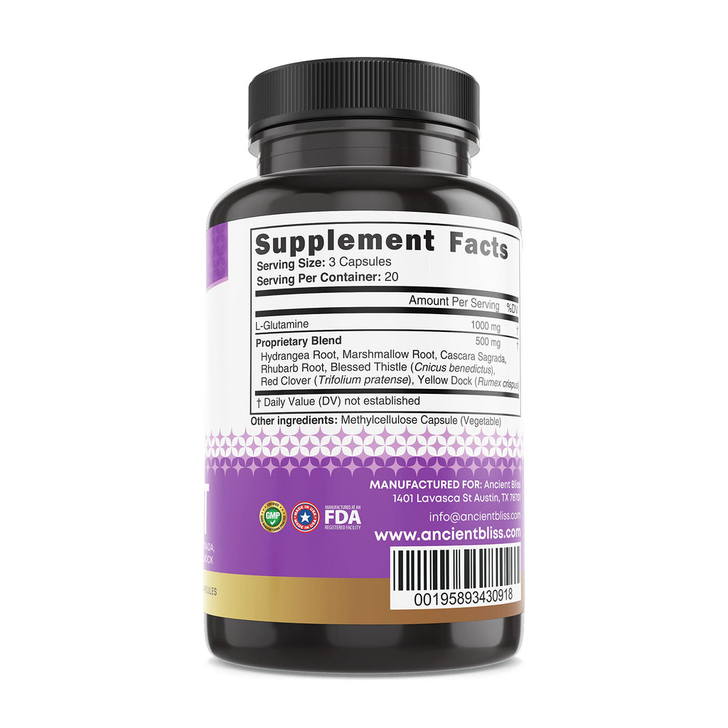 Ancient Bliss L-Glutamine Capsules for Gut Support - 60 Capsules - image 6