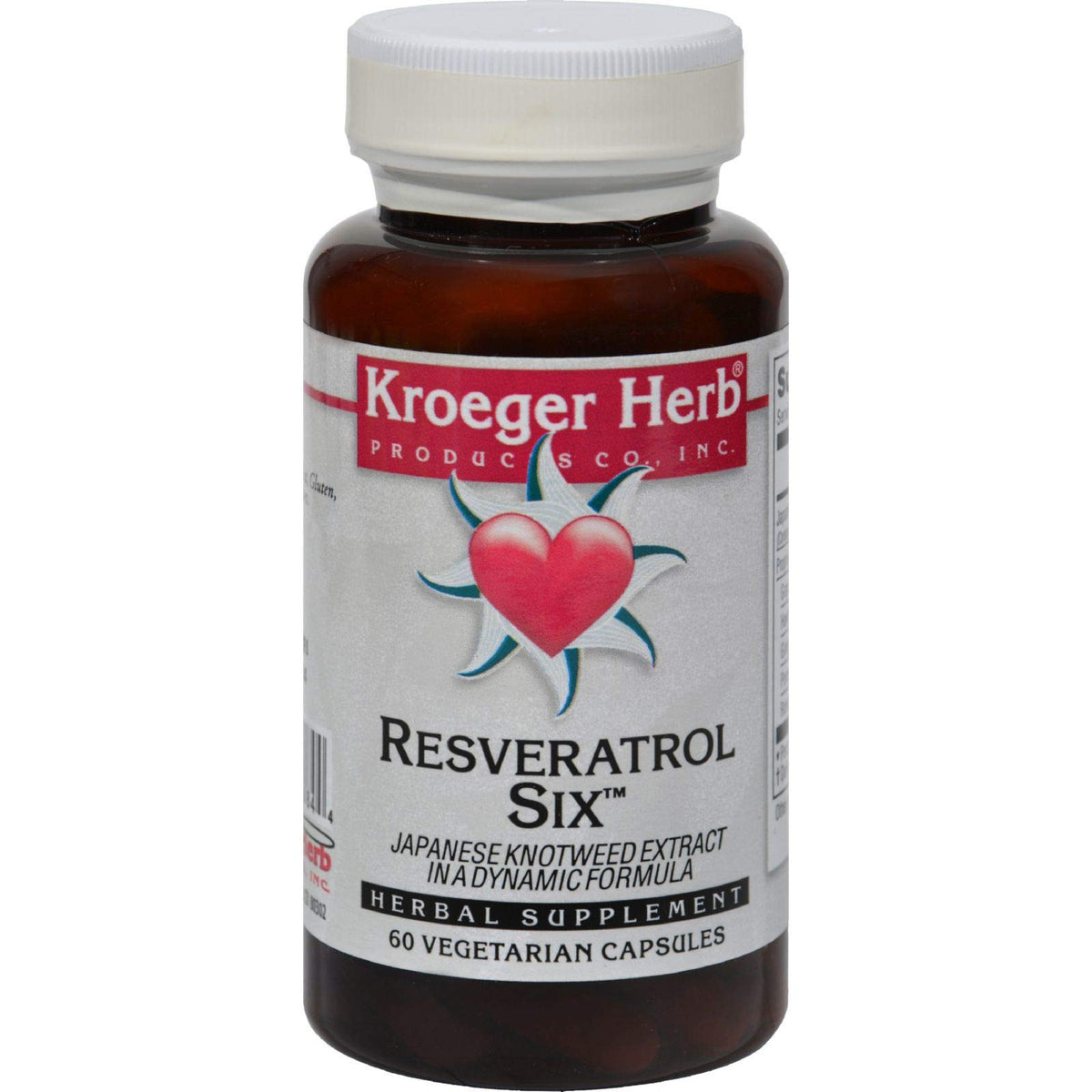 Kroeger Herb Resveratrol Six Antioxidant - 60 Capsules