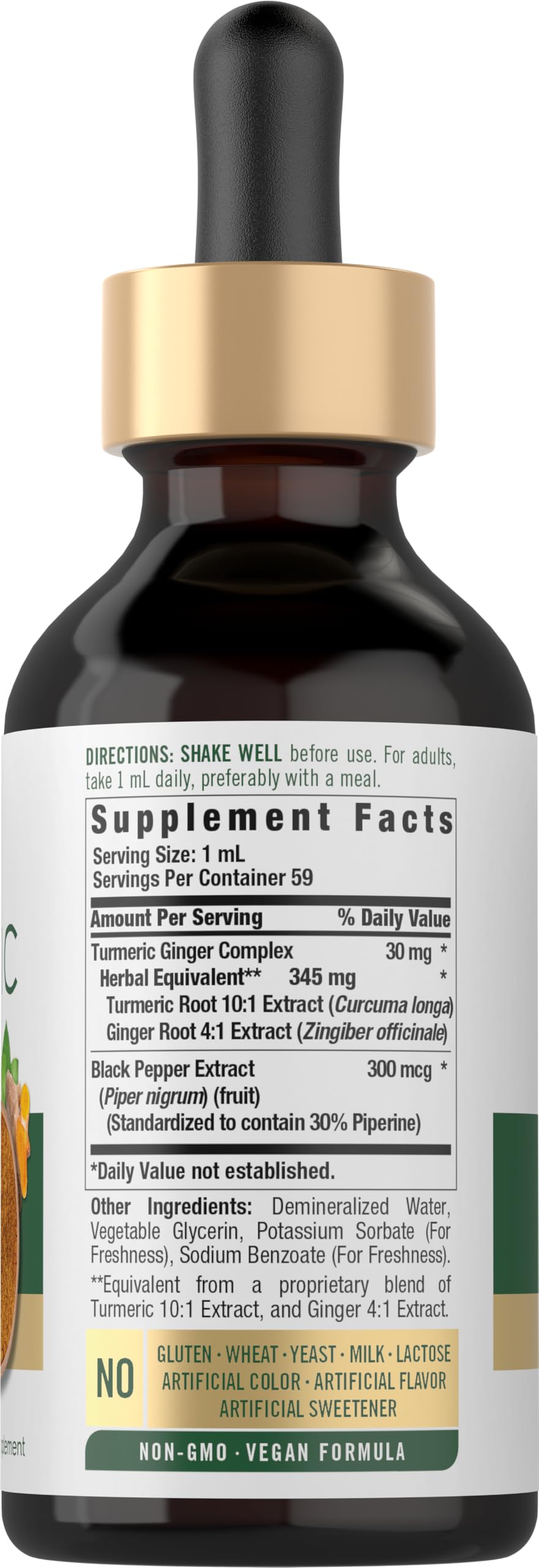 Carlyle Turmeric and Ginger Drops with Black Pepper - 2 fl oz - image 2
