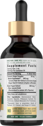 Carlyle Turmeric and Ginger Drops with Black Pepper - 2 fl oz - image 2