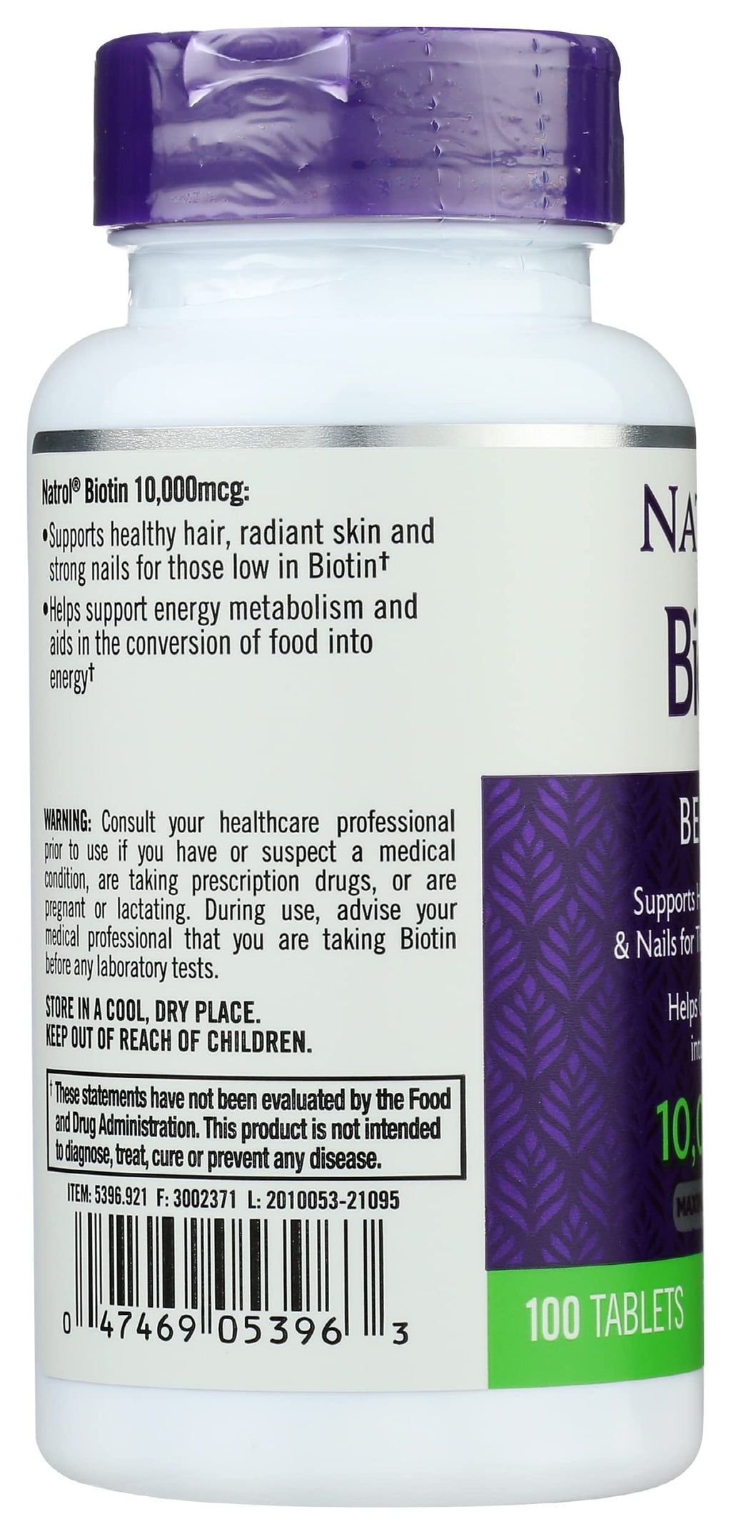 Natrol Biotin Max 10000 Mcg - 100 Tablets - image 5