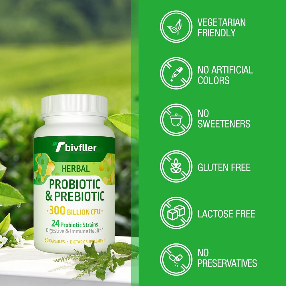 Tbivfller Probiotics for Women Men- 300 Billion CFU