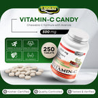LANDAU Vitamin C 500mg Chewable Tablets - 250 Count - image 2