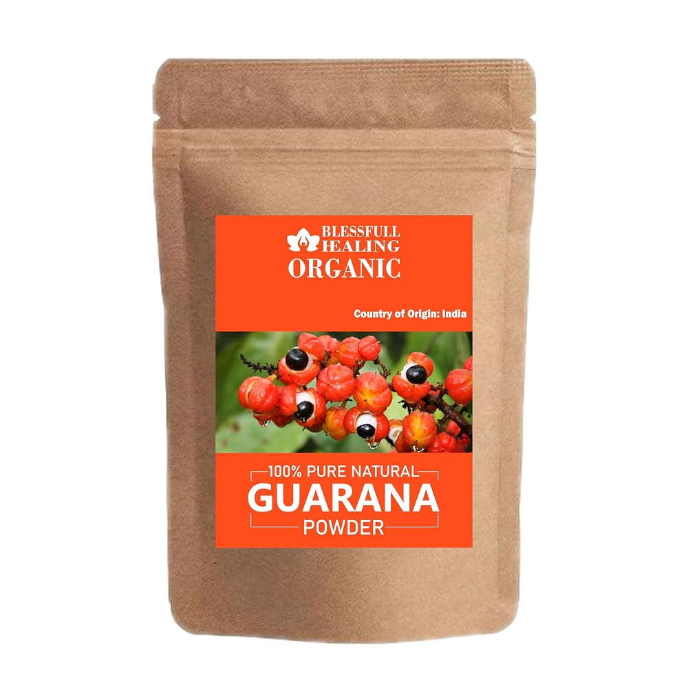 Blessfull Healing Organic Guarana Powder 100% Pure Natural 200 Gram /
