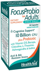 HealthAid FocusProbio Gut-Brain Support Probiotic - 60 Tablets
