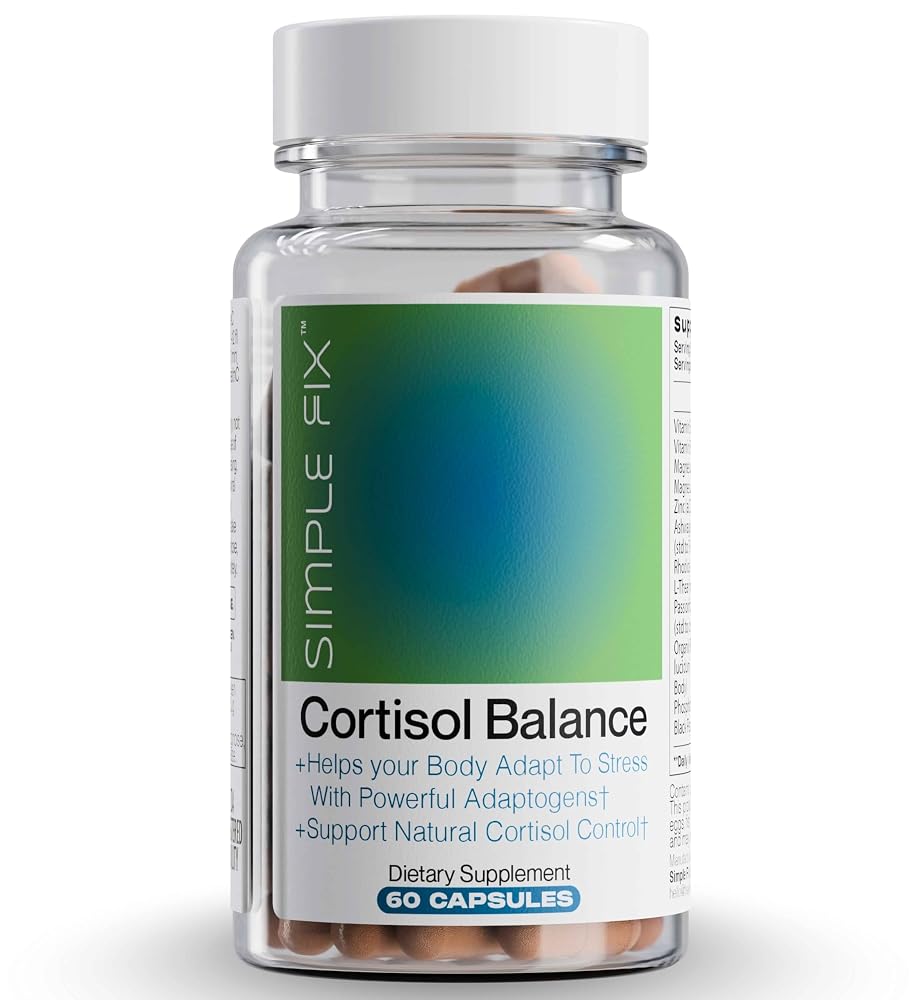The Simple Fix Cortisol Balance Supplement Stress Support - 60 Capsules