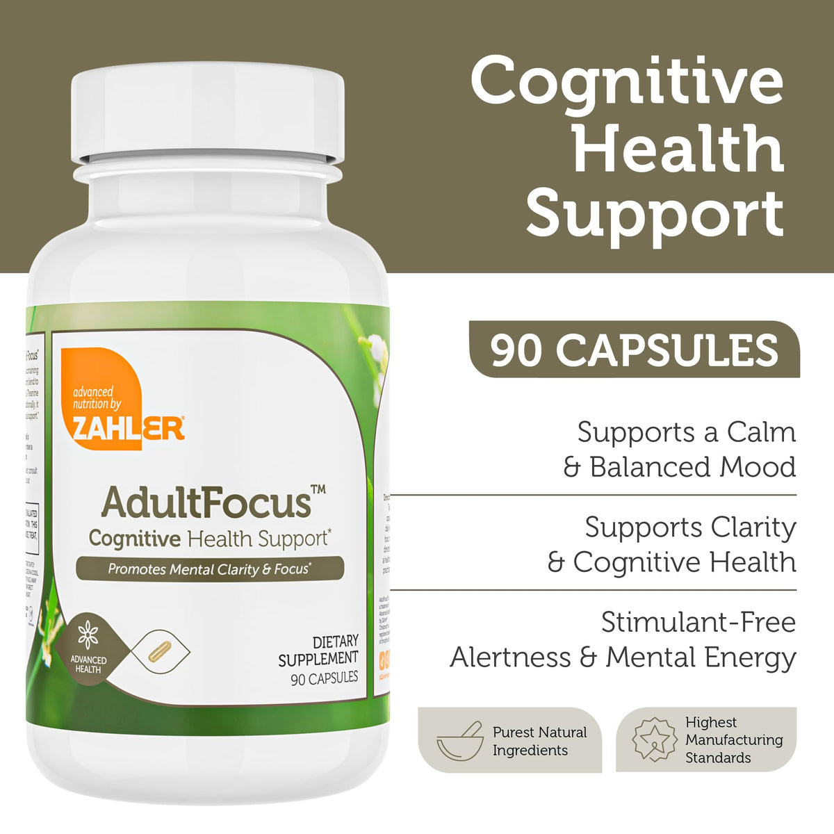 Zahler AdultFocus Advanced Formula for Focus & Concentration - 60 Capsules - image 2