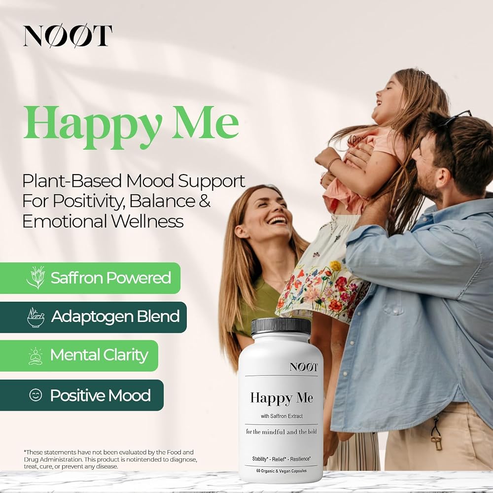 NØØT Happy Me Natural Mood Support Supplement - 60 Capsules - image 5