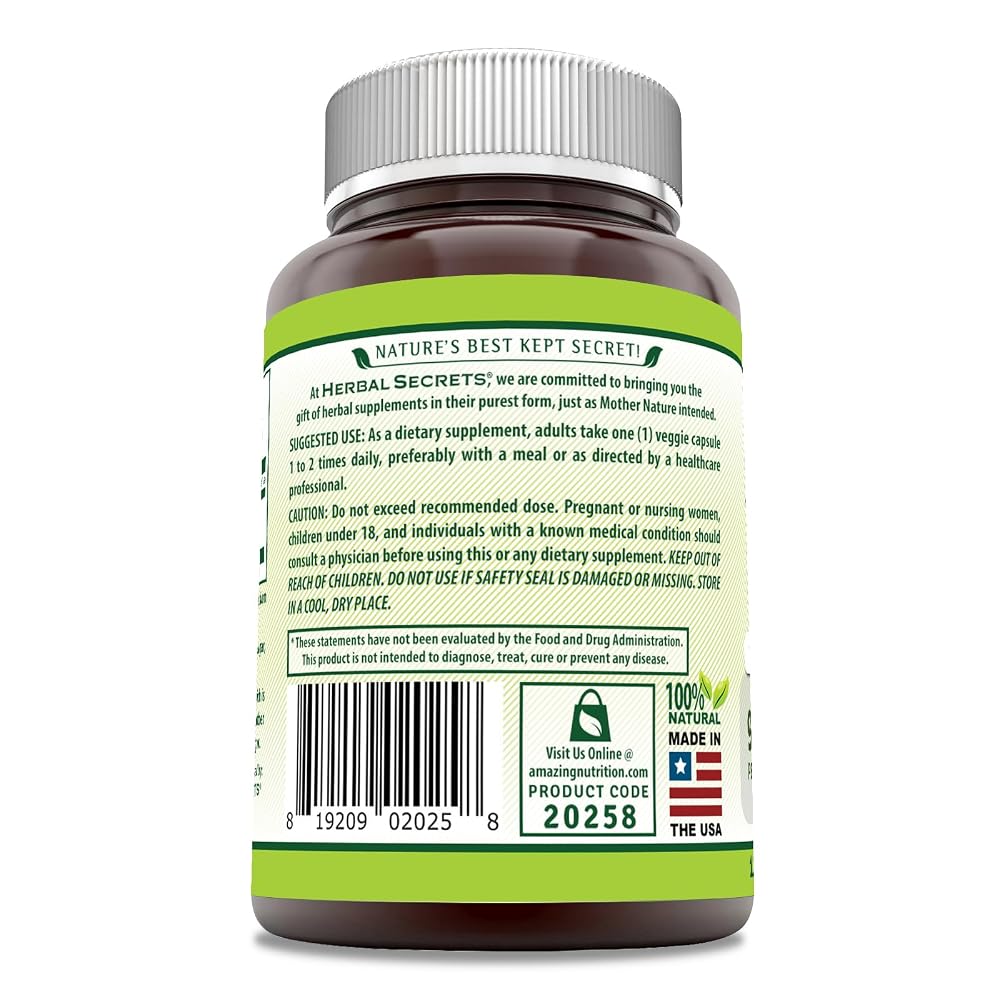 Herbal Secrets Maca Supplement 950 mg - 120 Vegetarian Capsules - image 3
