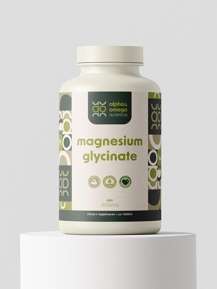 Alpha & Omega Nutrition Magnesium Glycinate 400mg - 120 Tablets