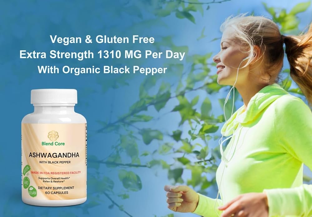 Blend Core Ashwagandha with Black Pepper - 60 Capsules - image 5