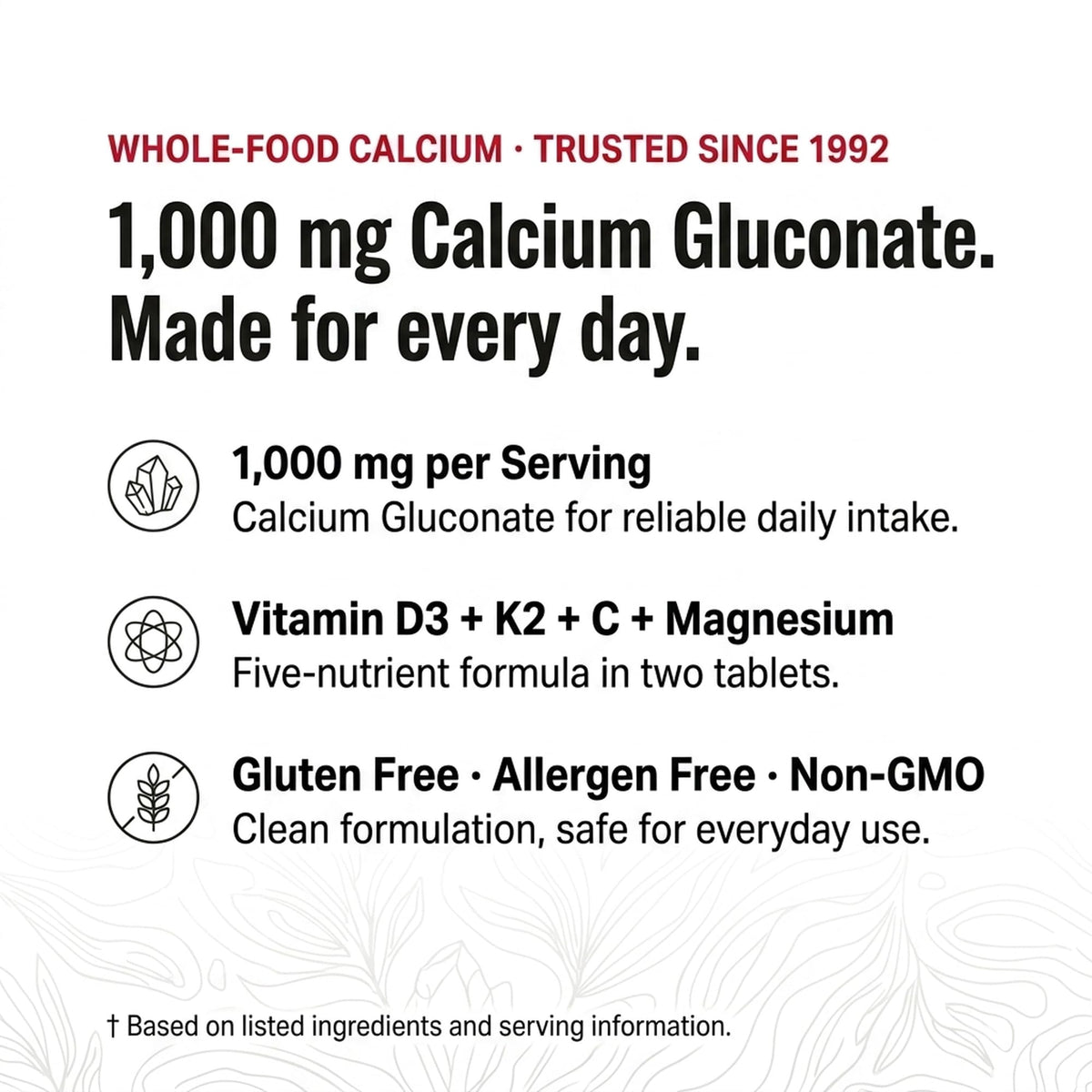Olympian Labs Calcium Plus Magnesium with Vitamin D3 & K2 - 100 Tablets - image 5