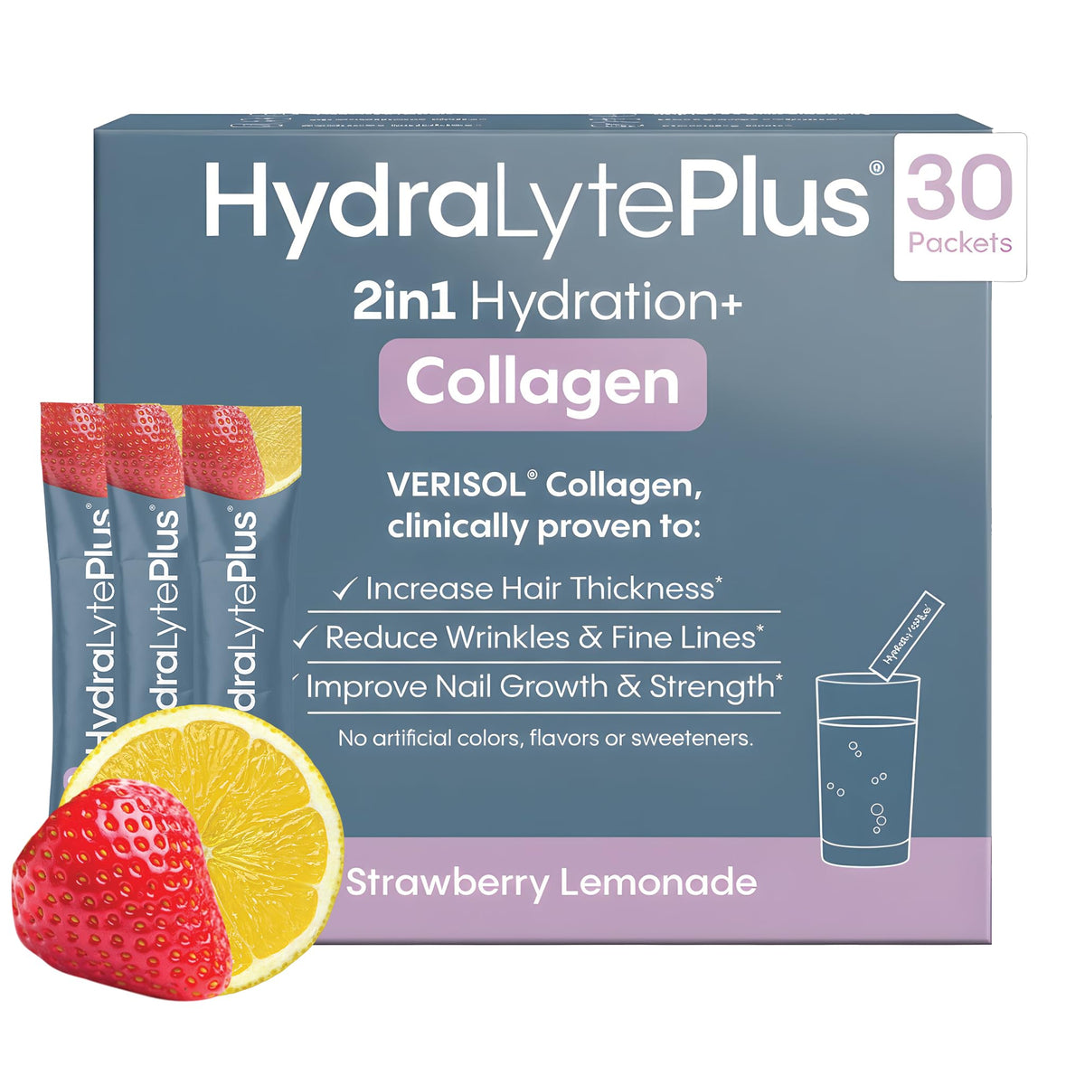 Hydralyte Plus Collagen Electrolyte Hydration Powder - 10.2 oz