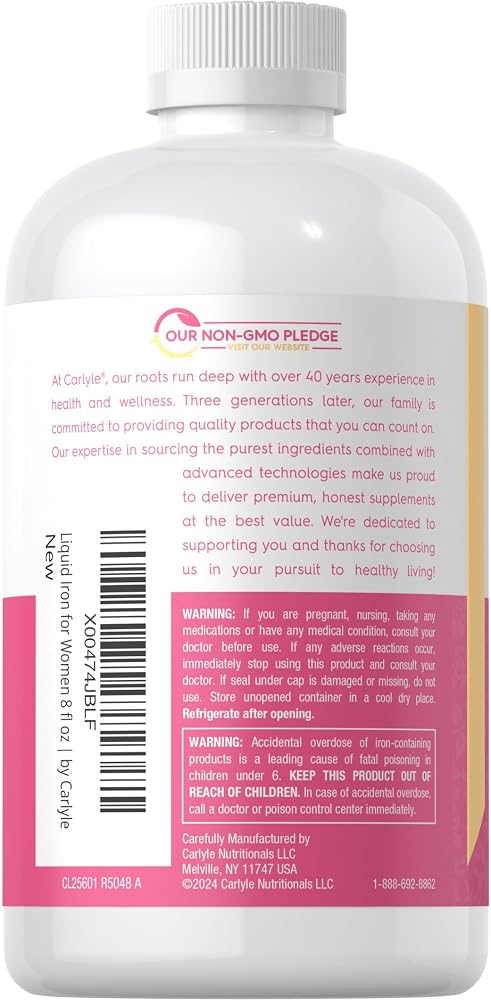 Carlyle Liquid Iron Supplement for Women - 8 fl oz - image 3
