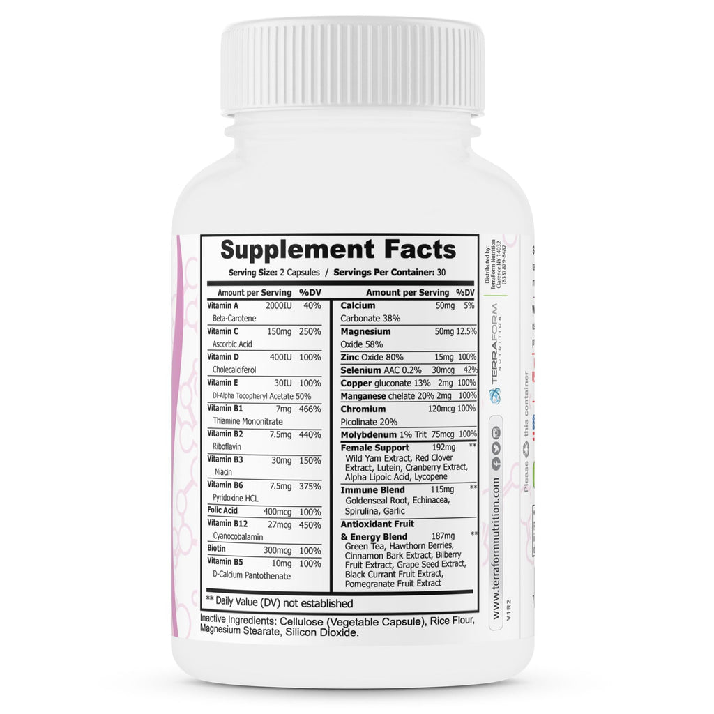 TerraForm Nutrition Women's Multivitamin for Bone Health - 60 Capsules - image 7