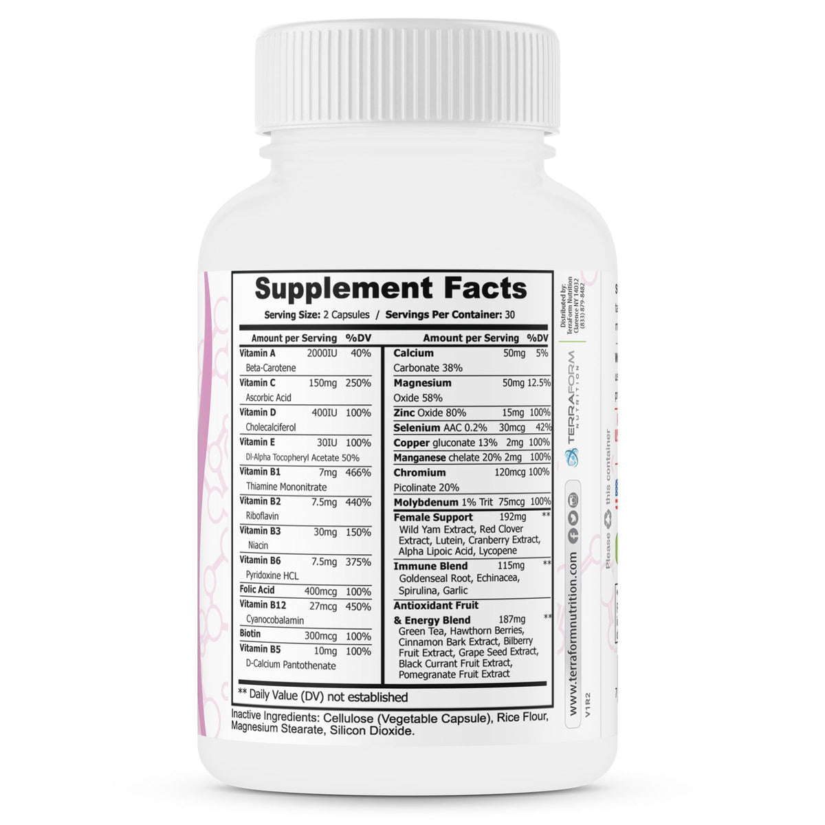 TerraForm Nutrition Women's Multivitamin for Bone Health - 60 Capsules - image 7
