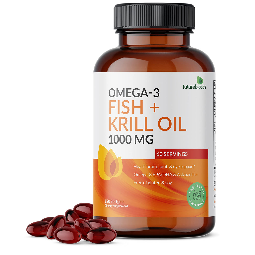 Futurebiotics Omega-3 Fish + Krill Oil 1000 MG - 120 Softgels - image 5
