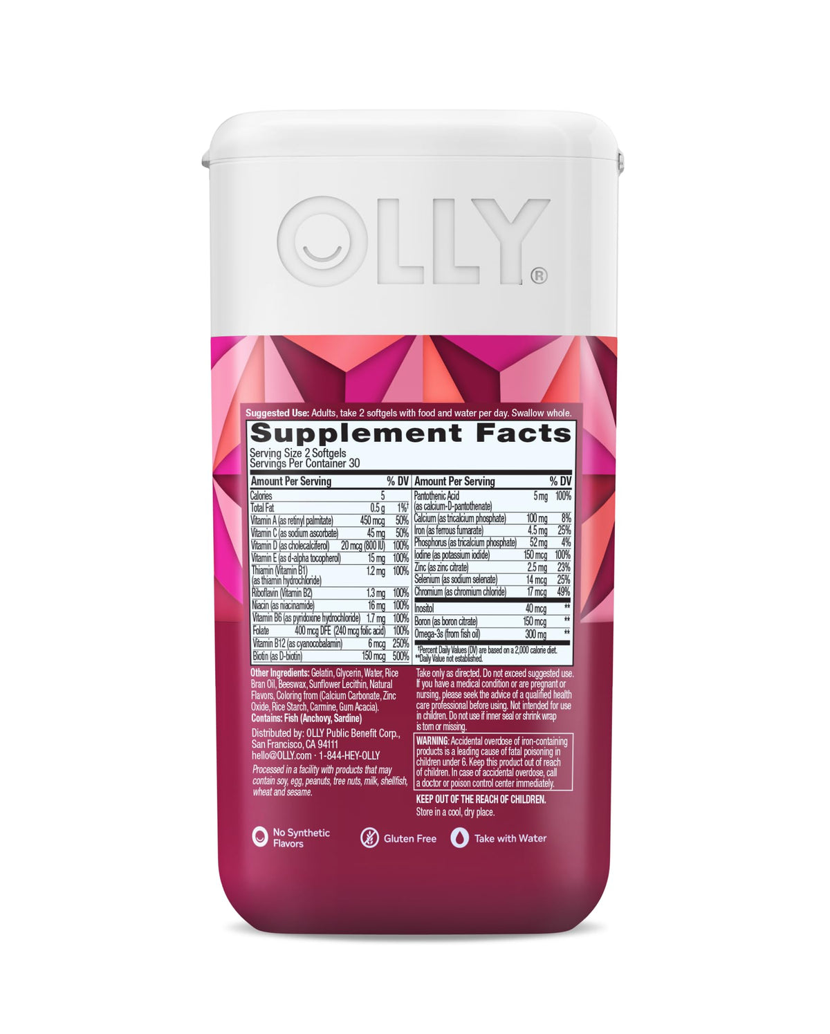 OLLY Ultra Strength Women's Multivitamin with Omega-3 - 60 Softgels - image 6