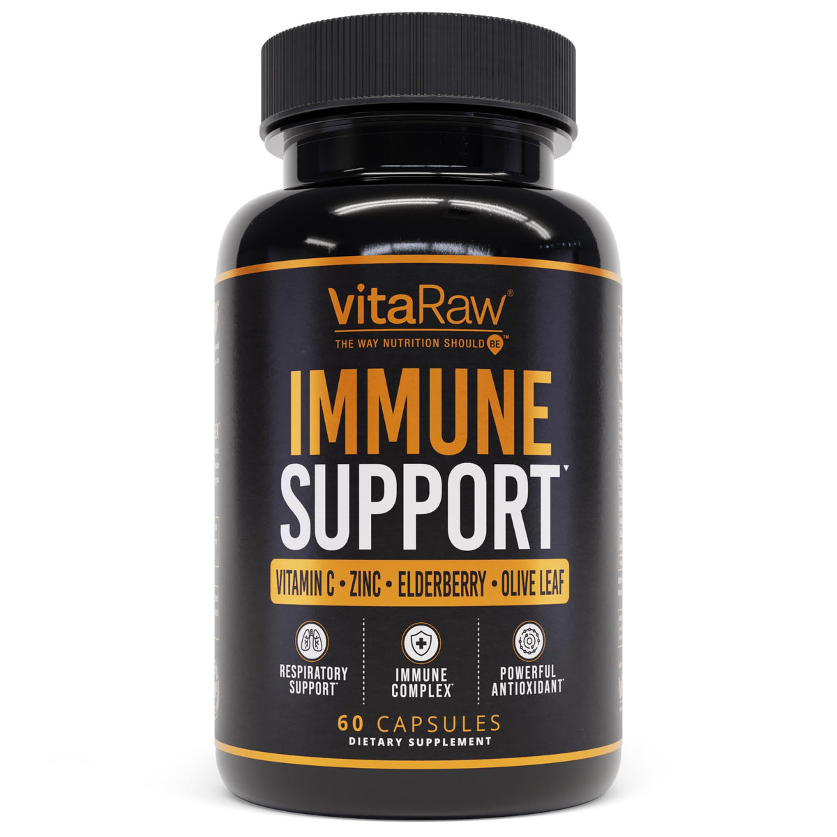 VitaRaw Immune Support Vitamins Elderberry Complex - 90 Capsules