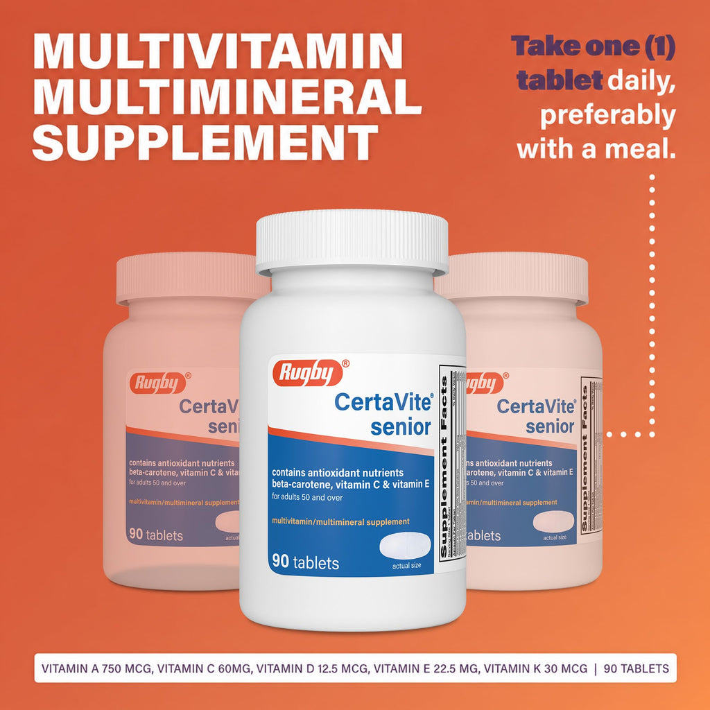 Rugby CertaVite Senior Multivitamin/Multimineral - 90 Tablets - image 3
