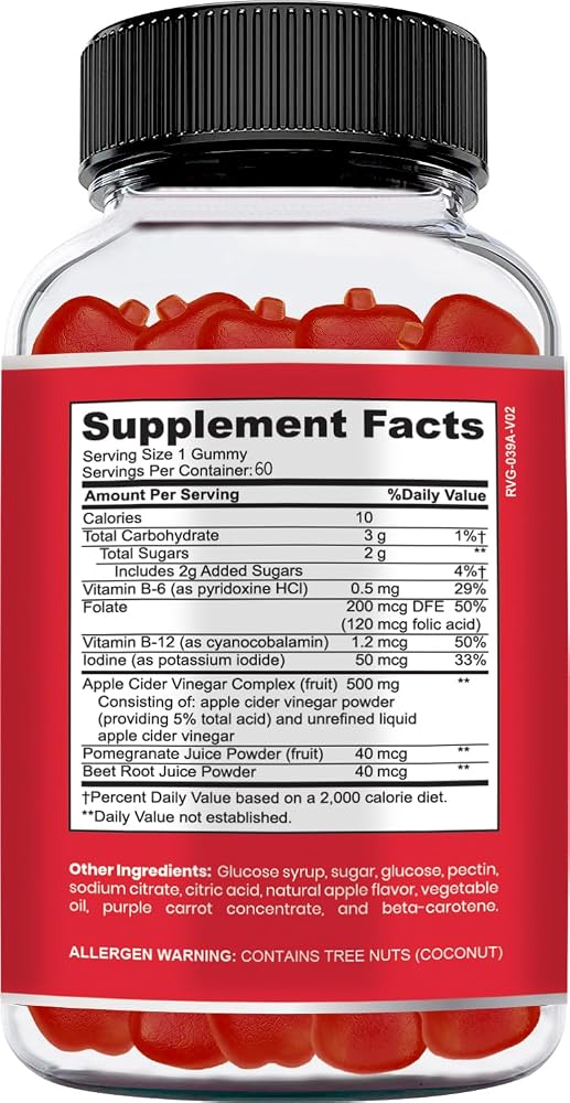 NUELATION Vegan Apple Cider Vinegar Gummies for Kids - 60 Count - image 7