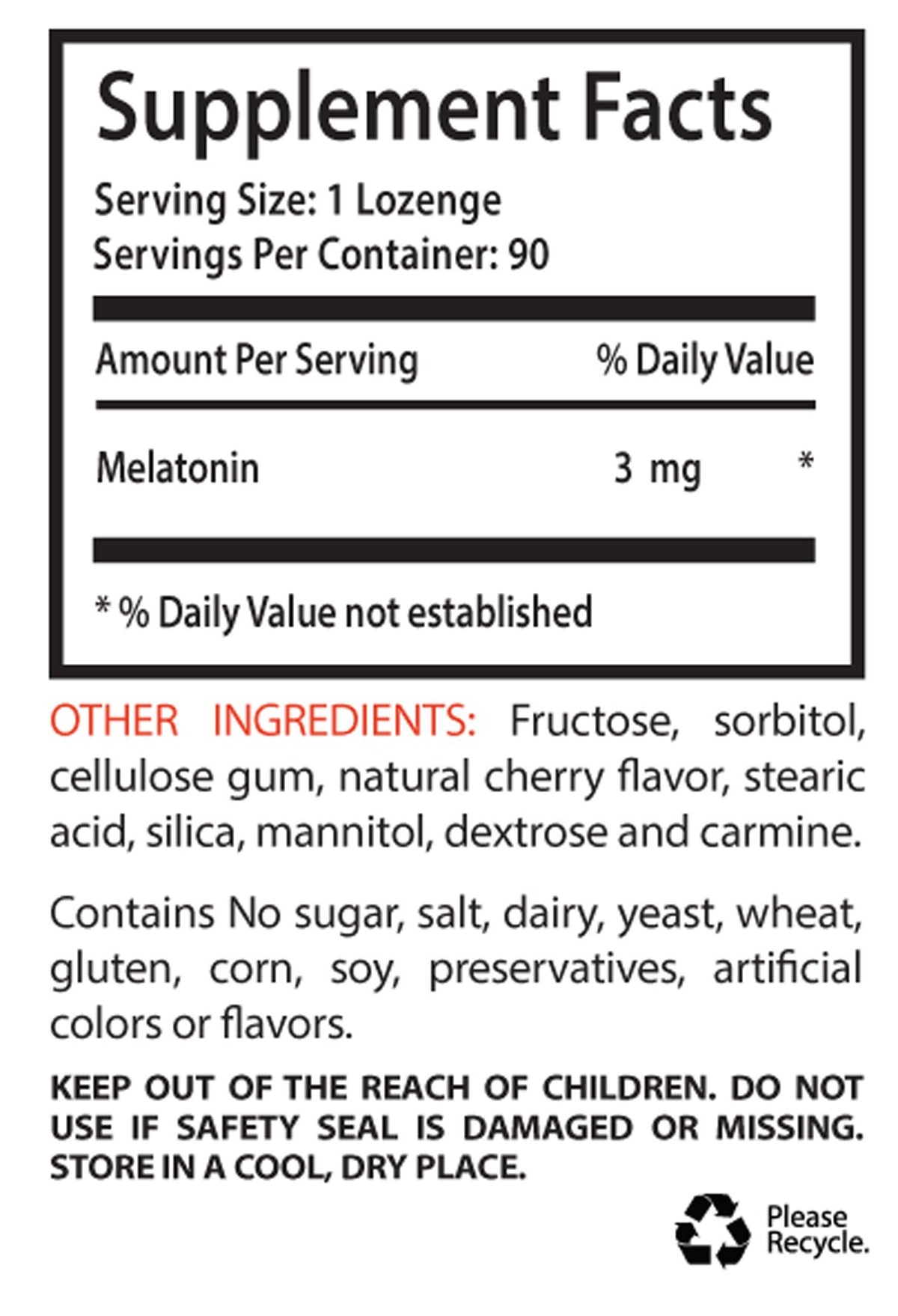 Sport Supplements Melatonin Extended Release 3mg Sleep Support - 180 Lozenges - image 2