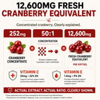 Nutracraft Cranberry Extract Supplement 50:1 with Vitamin C & E - 60 Softgels - image 3