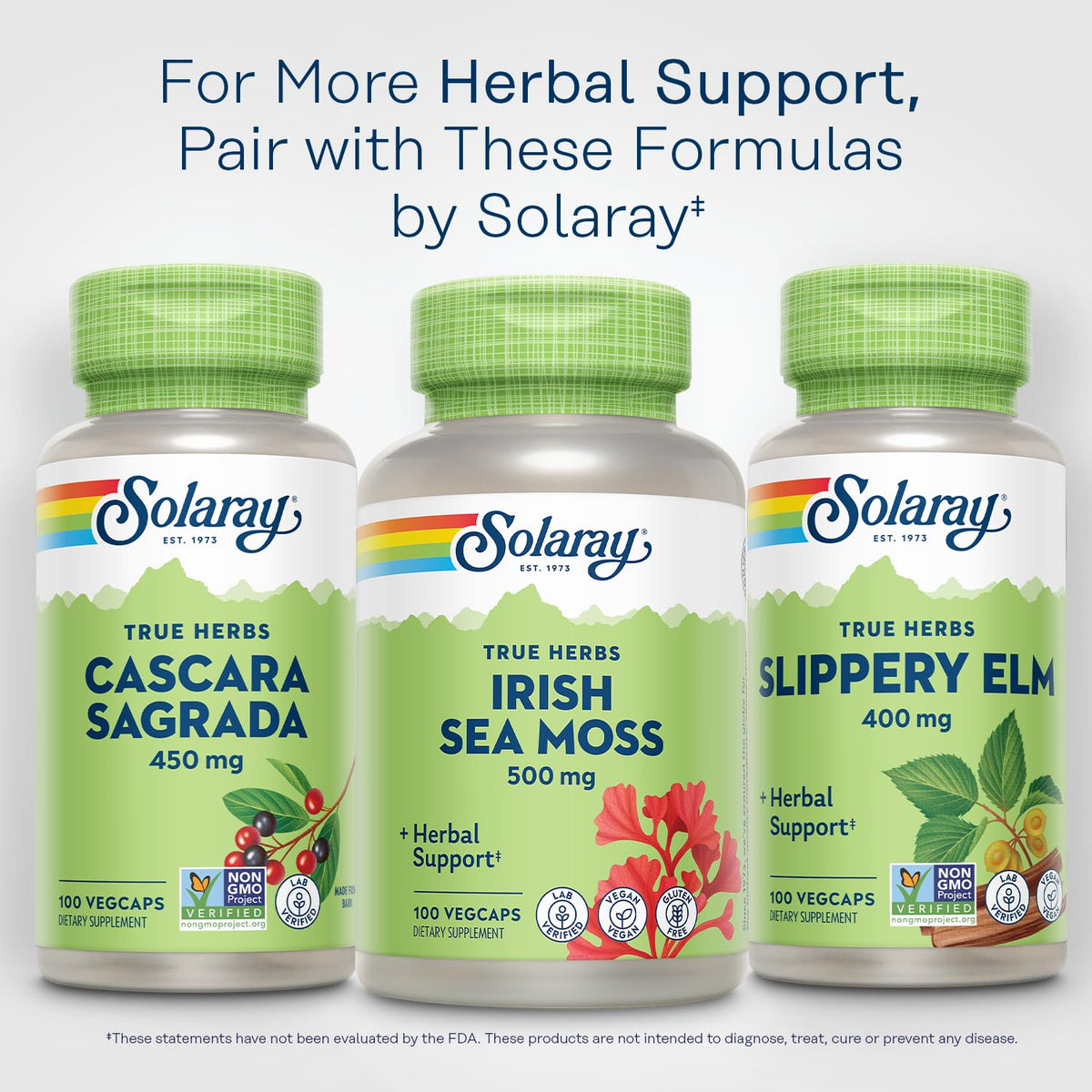 SOLARAY Cascara Sagrada 450 mg Bowel Regularity - 100 Vegetarian Capsules - image 6