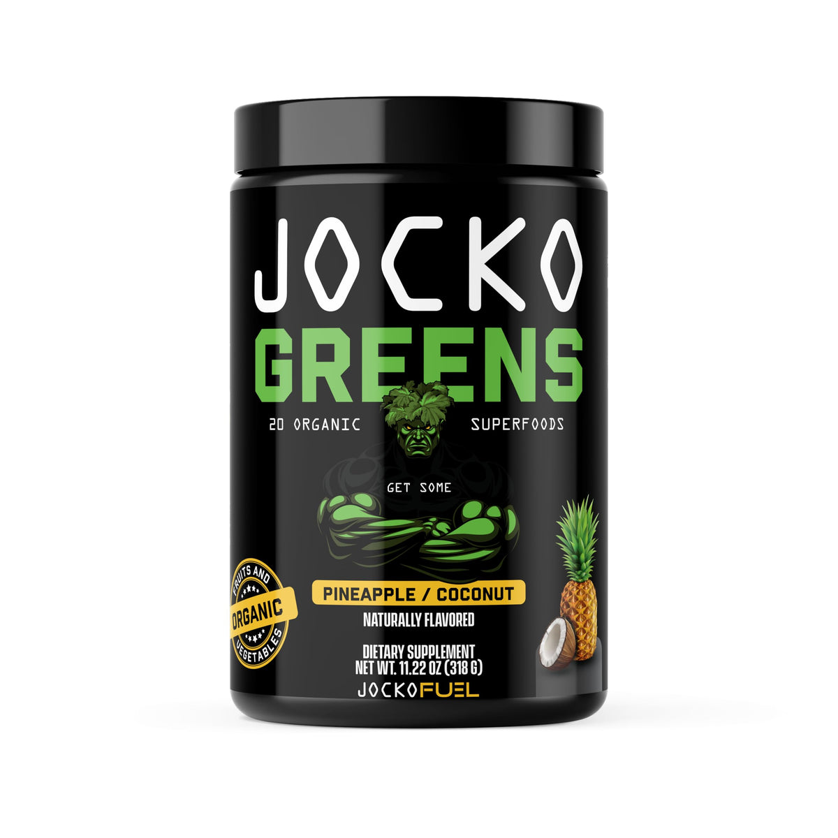 Jocko Fuel Greens Powder (Coconut/Pineapple Flavor) - Organic Greens
