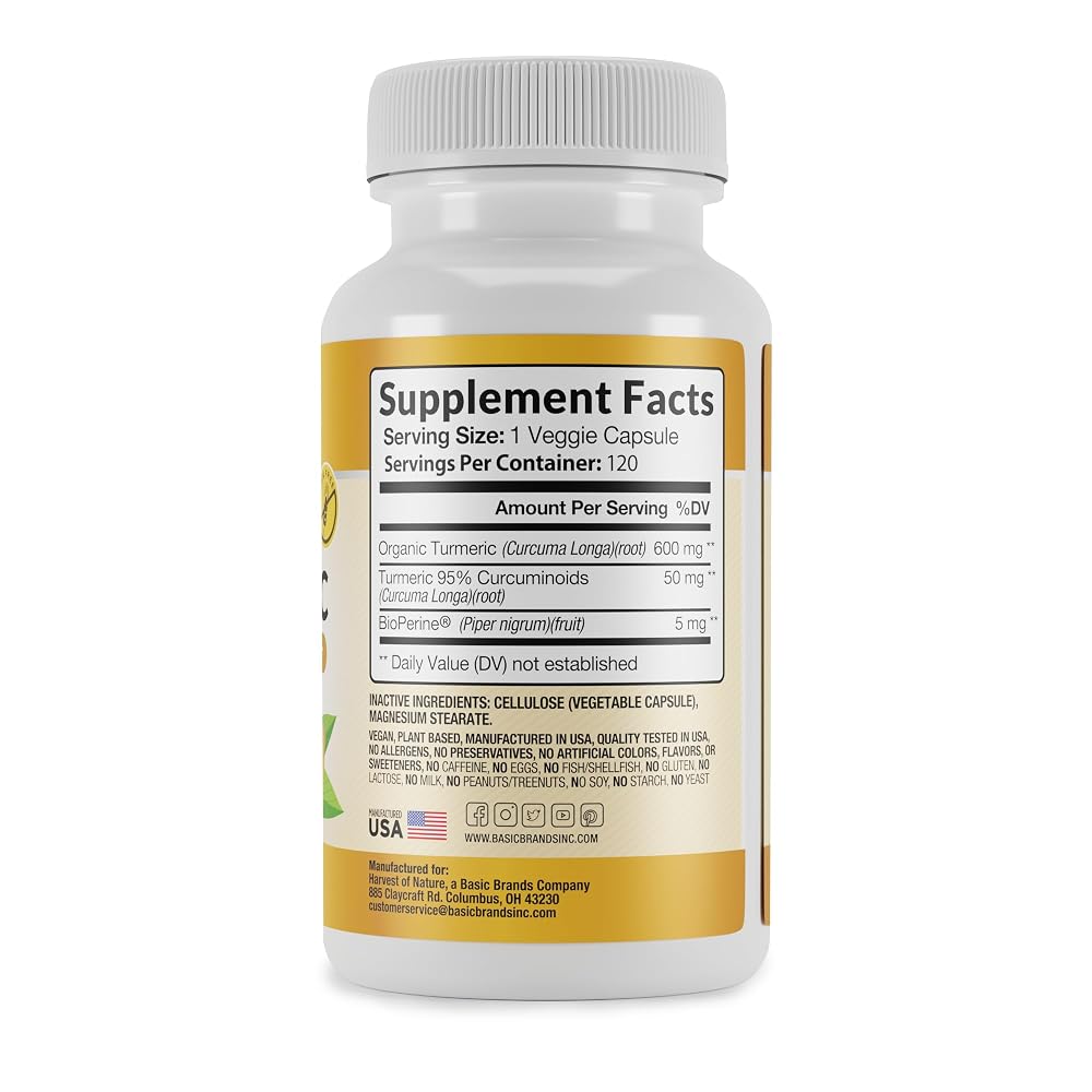 Harvest of Nature Turmeric Curcumin Supplement - 120 Capsules - image 2