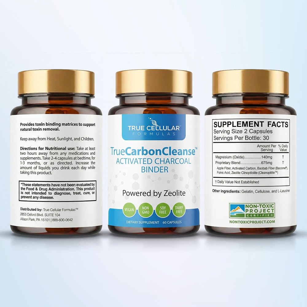 True Cellular Formulas Gut Detox & Liver Cleanse - Organic Activated