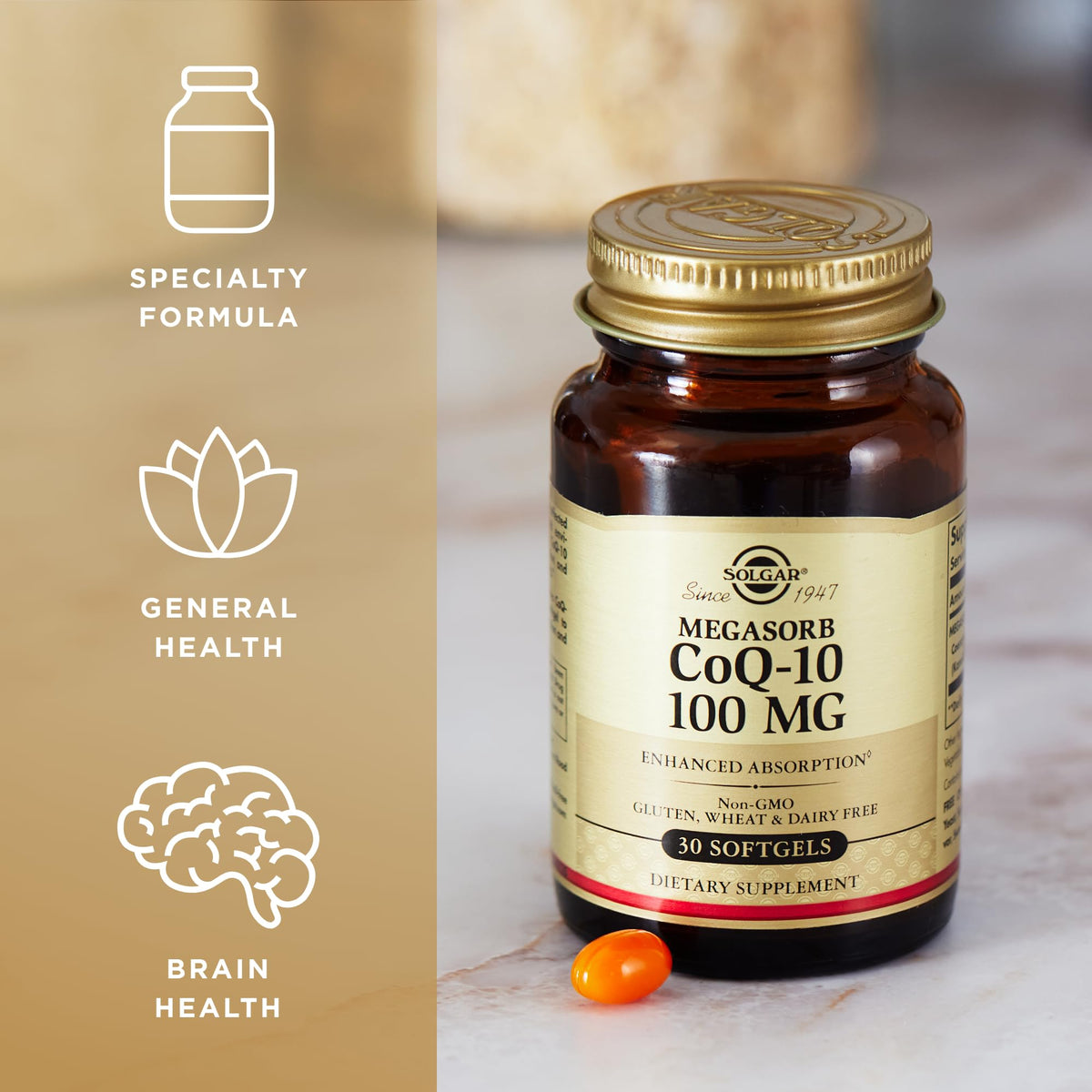 Solgar Megasorb CoQ-10 100mg - 30 Softgels - image 4