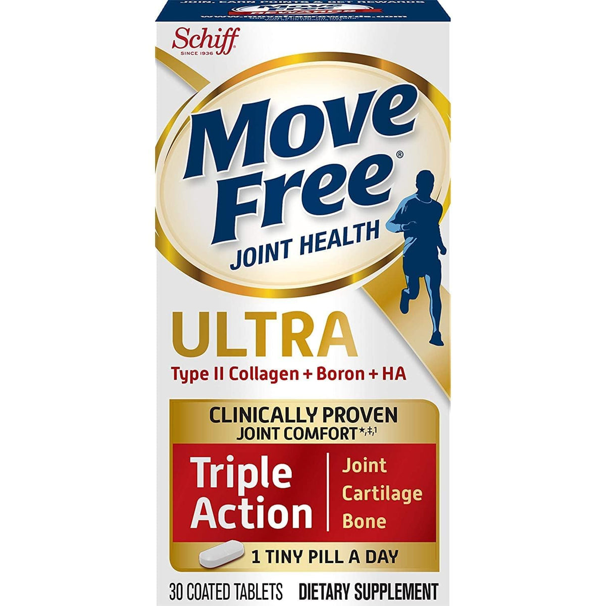 Move Free Ultra Triple Action with UC-II - 30 Tablets