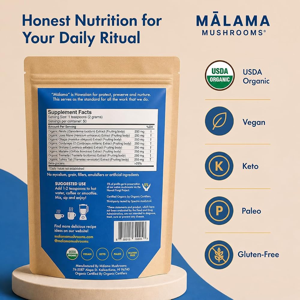 Malama Organic Mushroom Powder